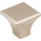 Jeffrey Alexander 1-1/8" Overall Length Satin Nickel Square Marlo Cabinet Knob 972SN - alternate 1